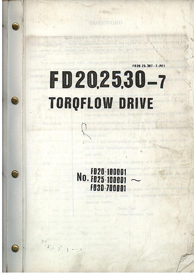 komatsu 25 forklift service manual